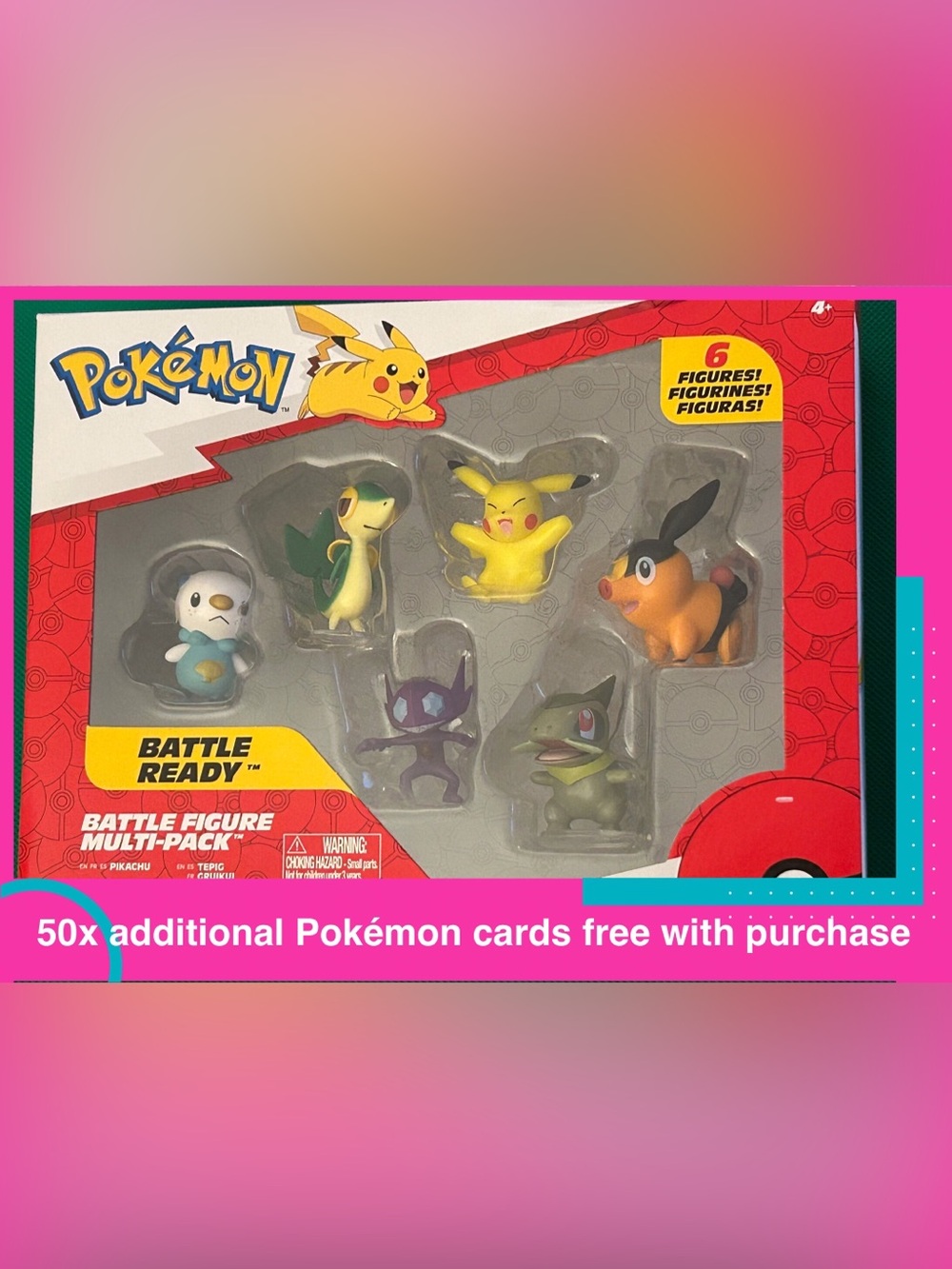 Pokémon Battle Ready Battle Figures Multi-Pack 6 Figures plus 50 Pokémon cards!